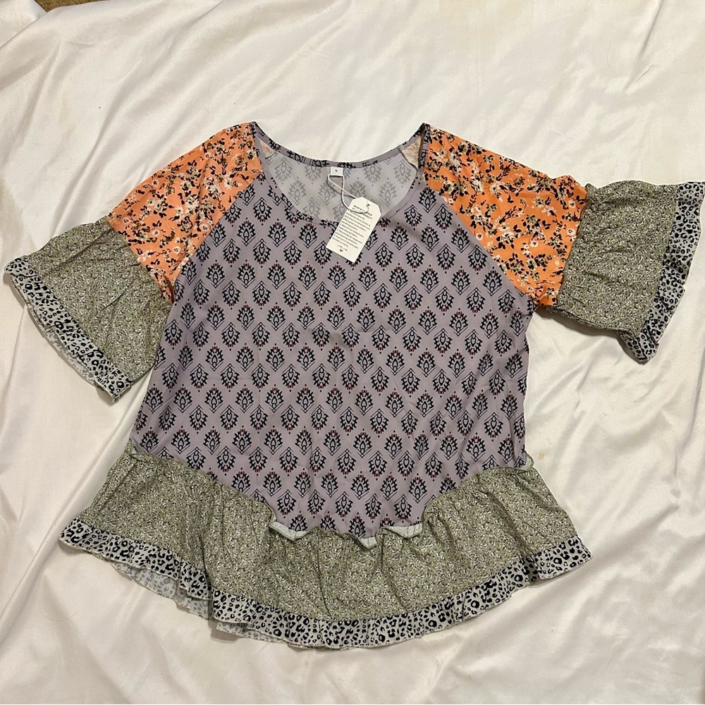 Floral Patchwork Women's Top